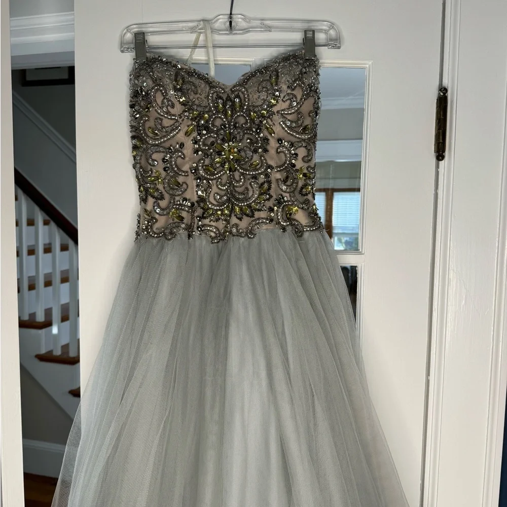 Terani Couture Strapless Gown -4 - Picture 4 of 8